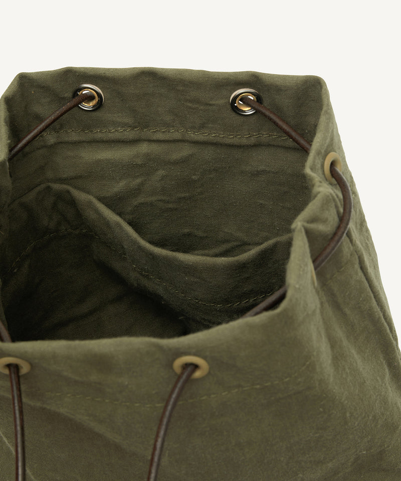 reused sniper jacket | large drawstrings sac dark green