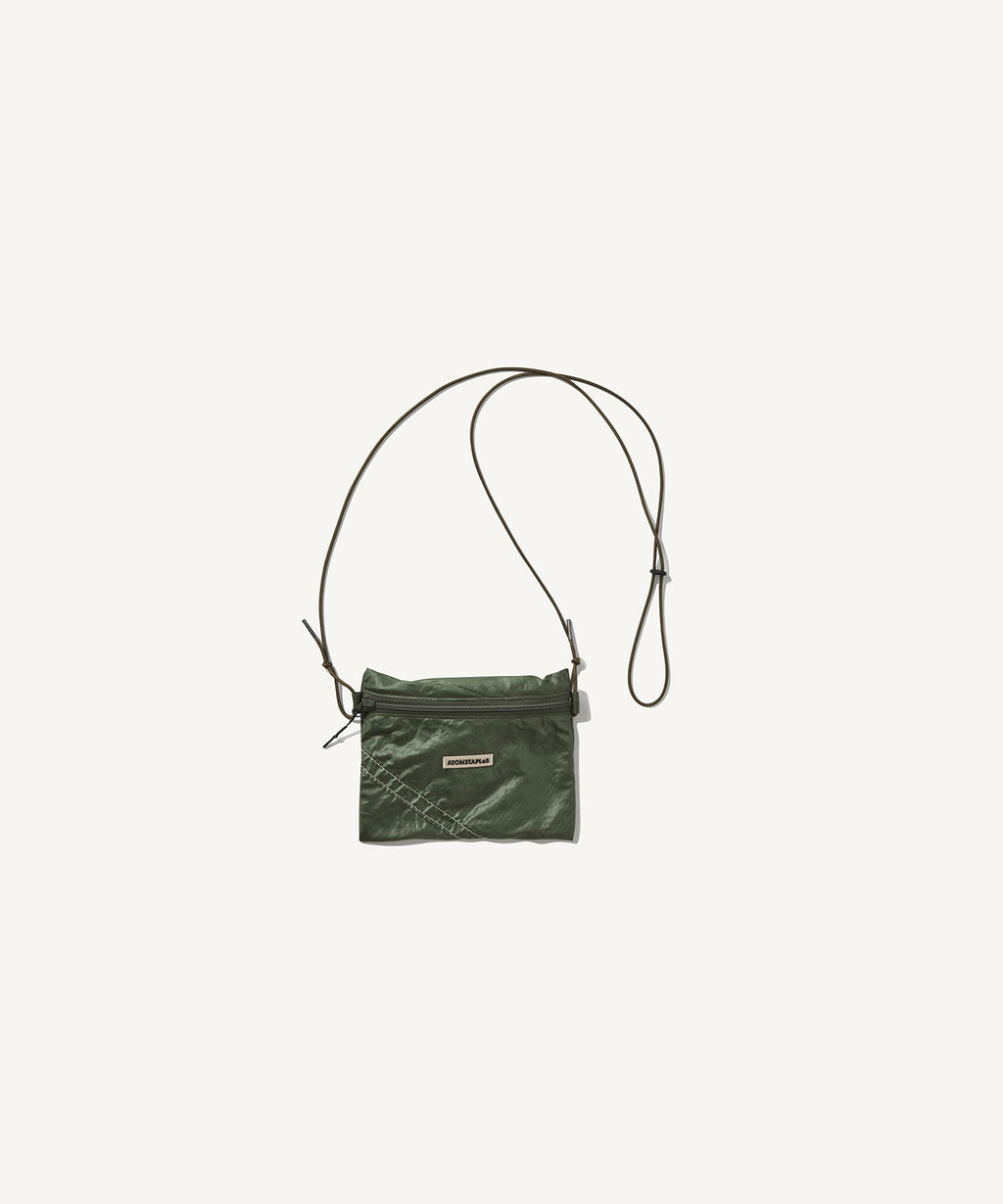 Reused parachute | Shoulder pouch | Dark green – ATONSTAPLeS