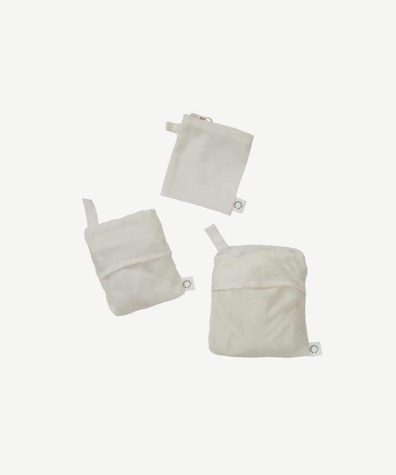 reused parachute | tiny coin case white