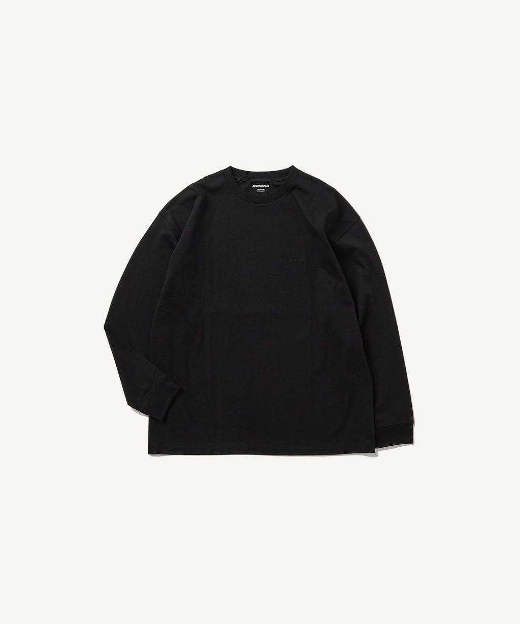 ATON(エイトン)/クルーネック 長袖 Tシャツ ブラック サイズ6 DRY COTTON JERSEY | LONG SLEEVE T-SHIRT – ATON | エイトン