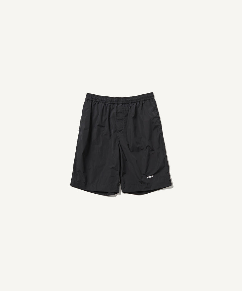 botanical dyed nylon | wide shorts black
