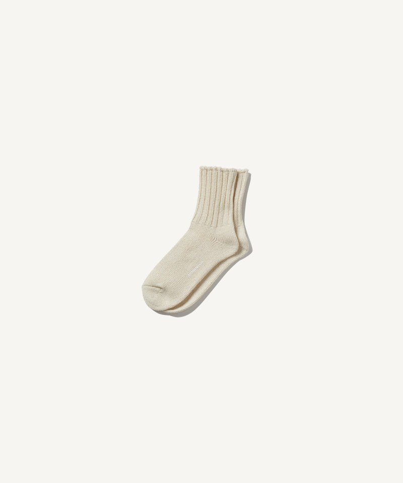 cotton x recycled silk | socks off white – ATONSTAPLeS | エイトン 