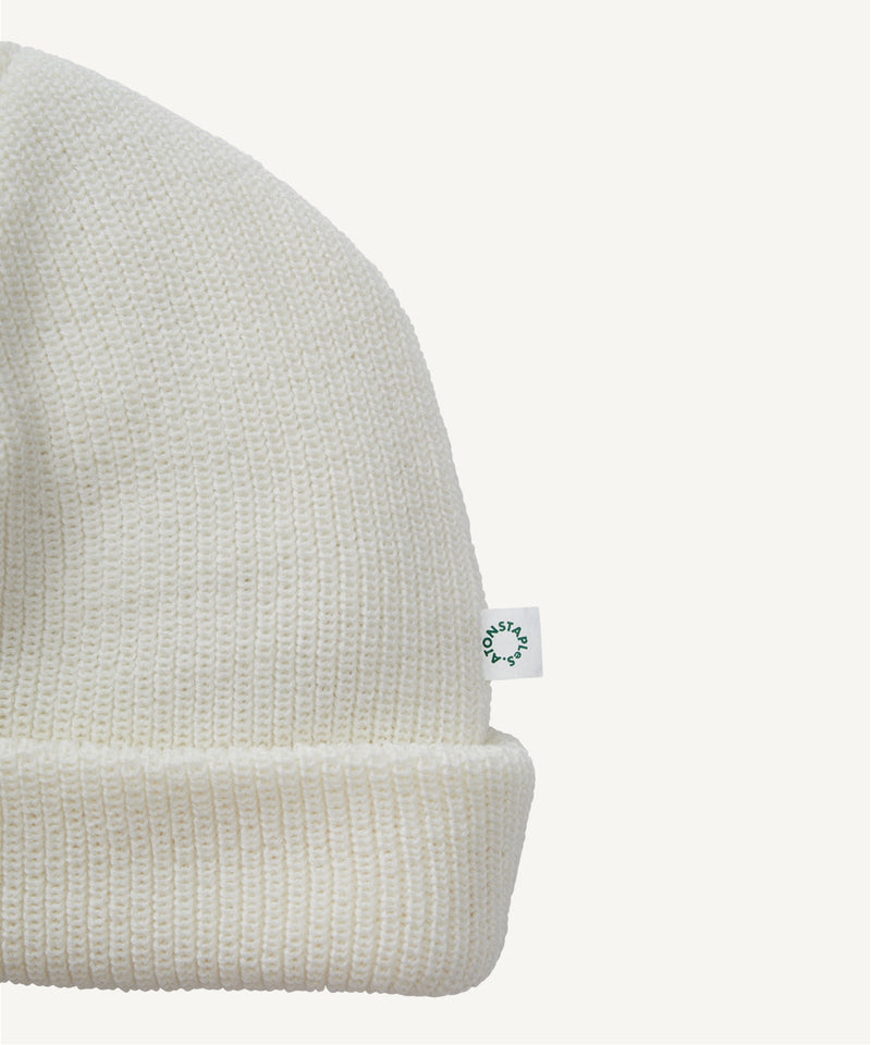 Fine merino wool | Beanie | Off white