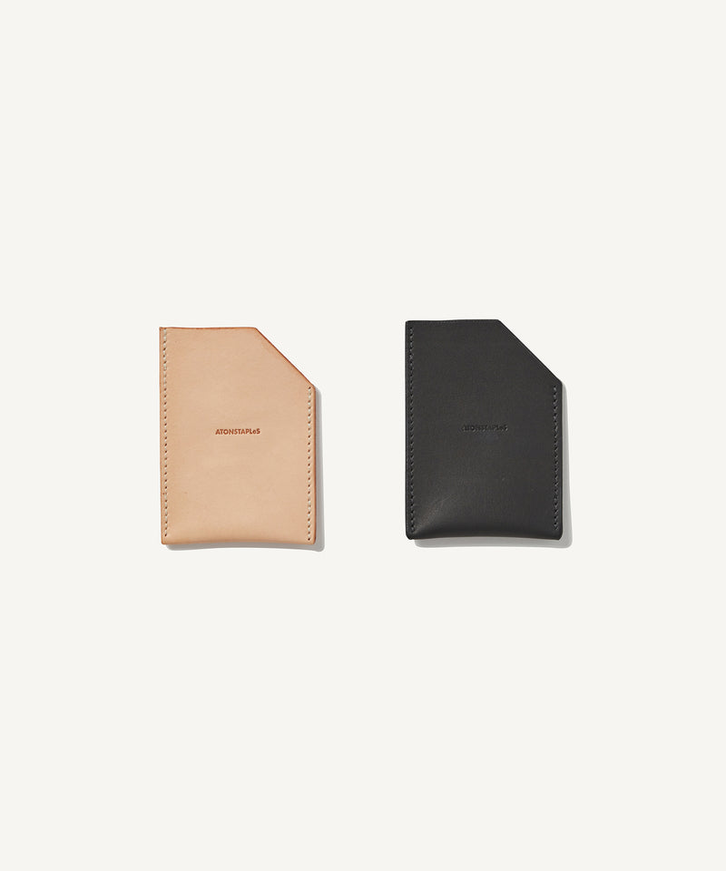 tanned leather | card case black