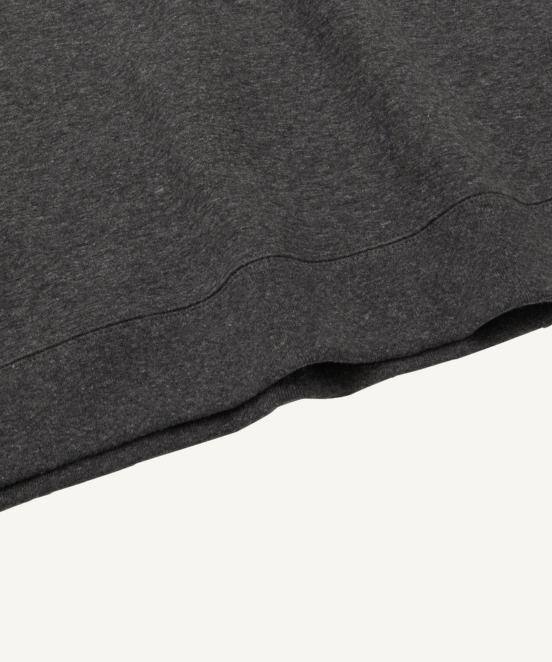 recycled double jersey | long sleeve t-shirt charcoal gray