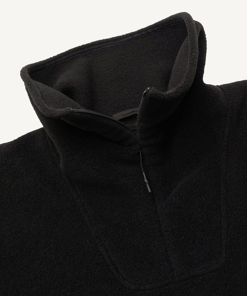 recycled polyester fleece | cycling jacket black