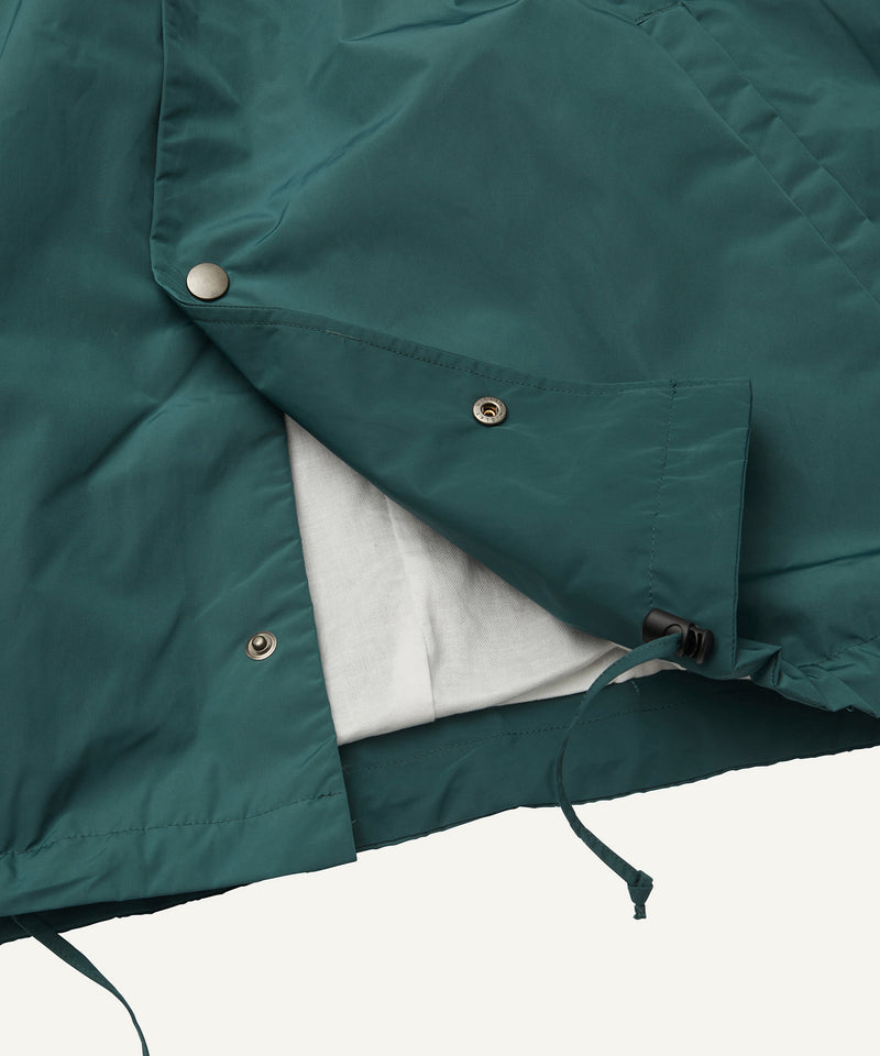 botanical dyed nylon | coach jacket green