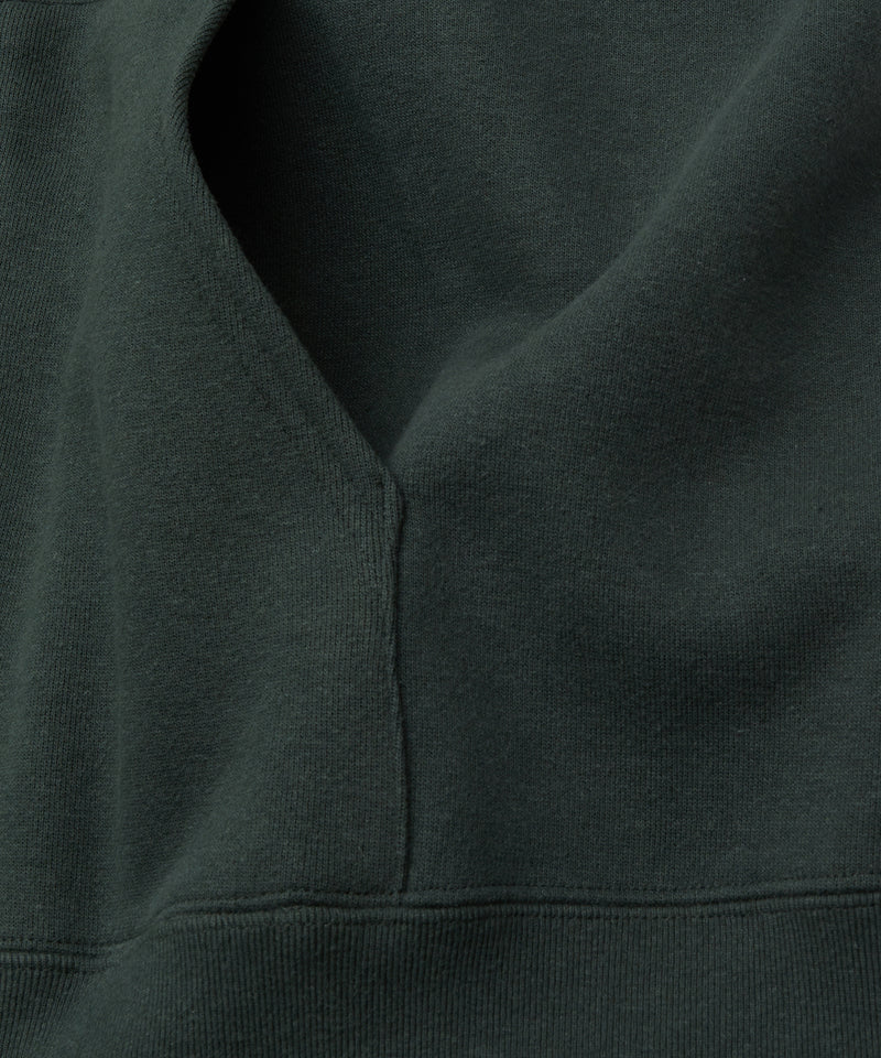 recycled suvin urake | zip-up hoodie green