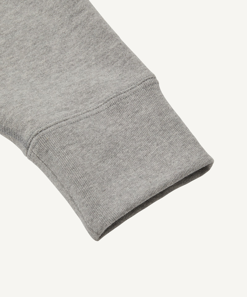 recycled suvin urake | zip-up hoodie top gray